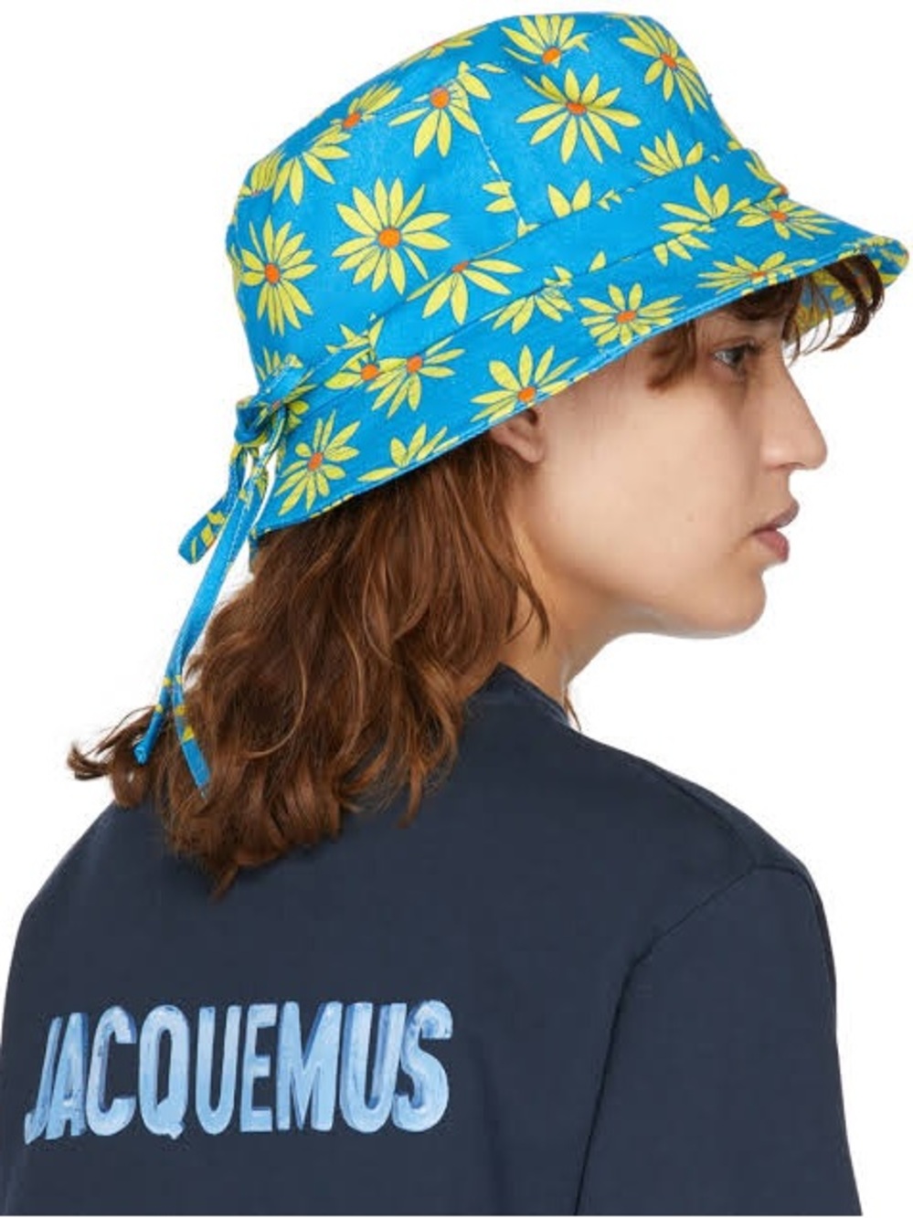 Jacquemus Blue & Yellow La Montagne 'Le Bob Gadjo' Bucket Hat